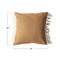 Hello Honey® 20" Mustard Soft Cotton Pillow with Fringe